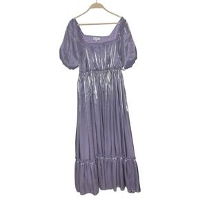 Pologram size small purple shimmer dress long